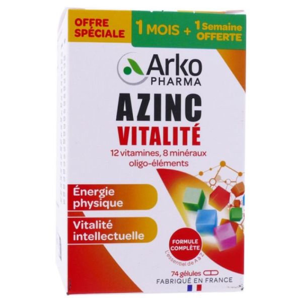 Azinc Adulte - 60 + 14 gélules offertes