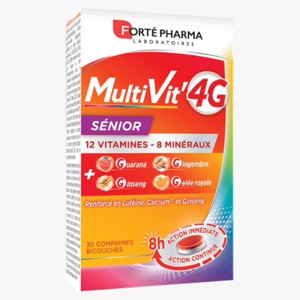 Multivit'4G Senior 30 comprimés