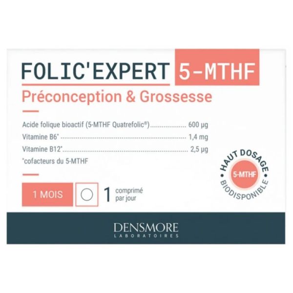 Folic'Expert 5-MTHF Préconception & Grossesse 30 Comprimés