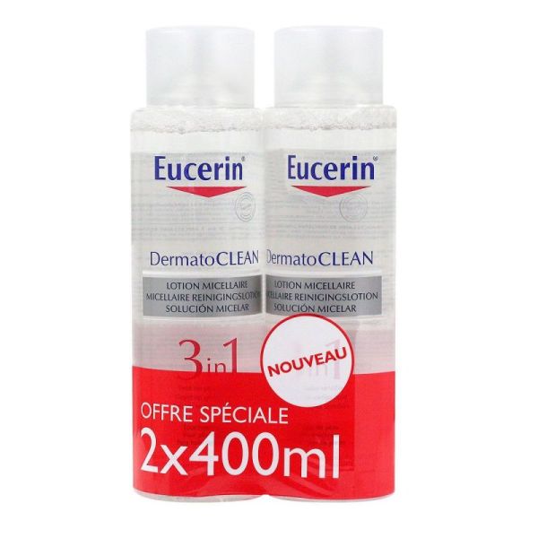 Dermatoclean micellaire 3en1 2x400 ml