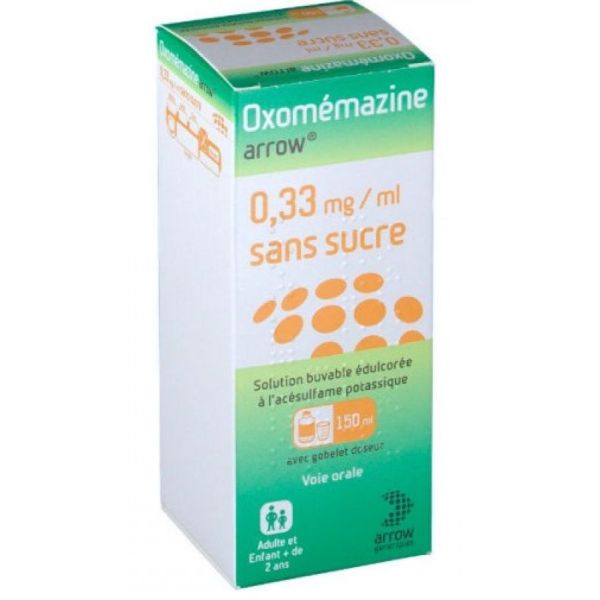 Oxomemazine 0,33 mg/ml sans sucre 150 ml
