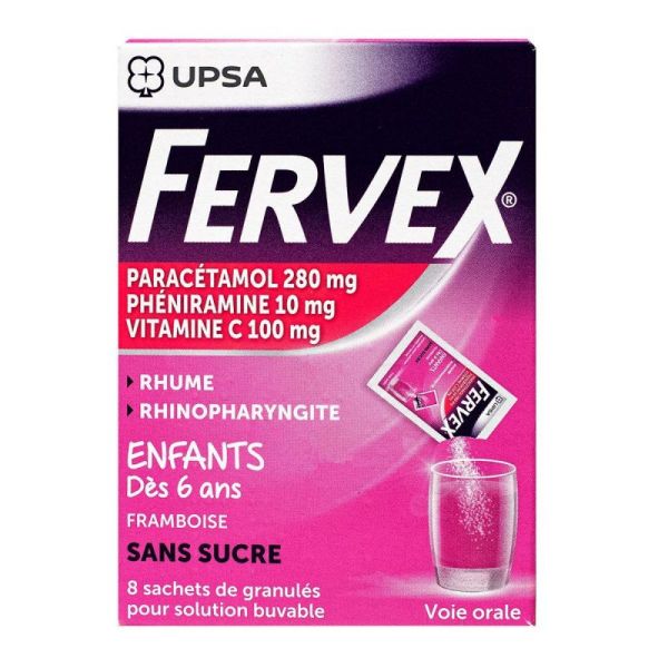 Fervex adultes framboise 8 sachets