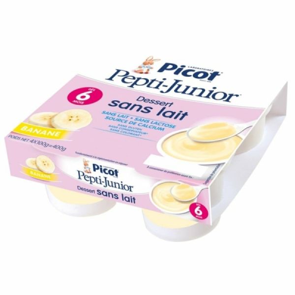 Pepti-Junior dessert sans lait dès 6 mois goût banane 4x100g