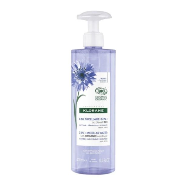 Eau Micellaire Démaquillante Bleuet Bio 400 ml