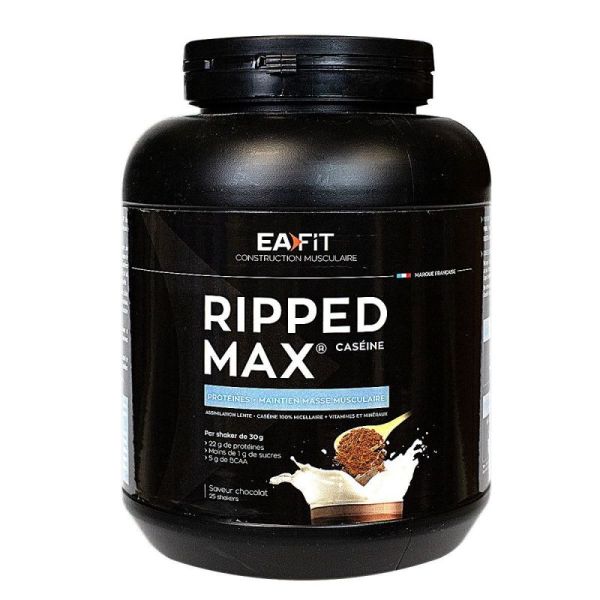Ripped Max Caséine Maintien masse musculaire chocolat 750g