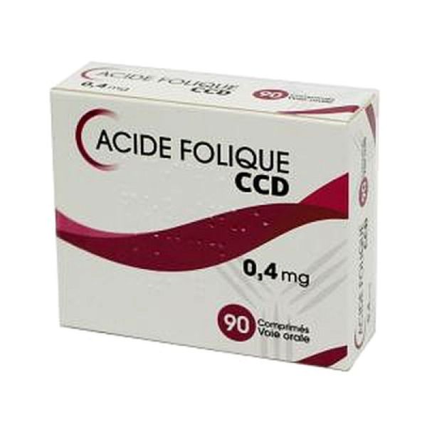 Acide Folique Ccd 0,4mg Cpr 90