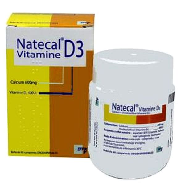 Natecal D3 600mg/400ui C.d 60