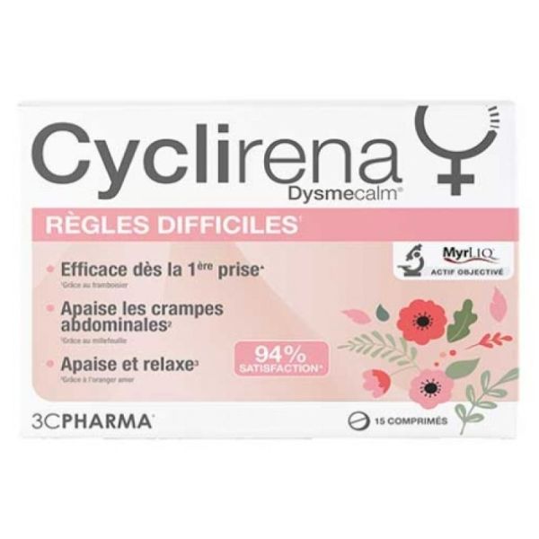 Cyclirena Règles Difficiles 15 Comprimés