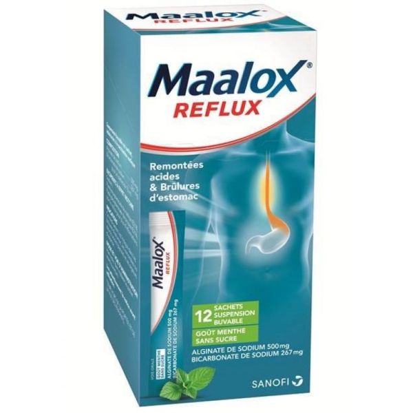 Maalox reflux suspension buvable 12 sachets