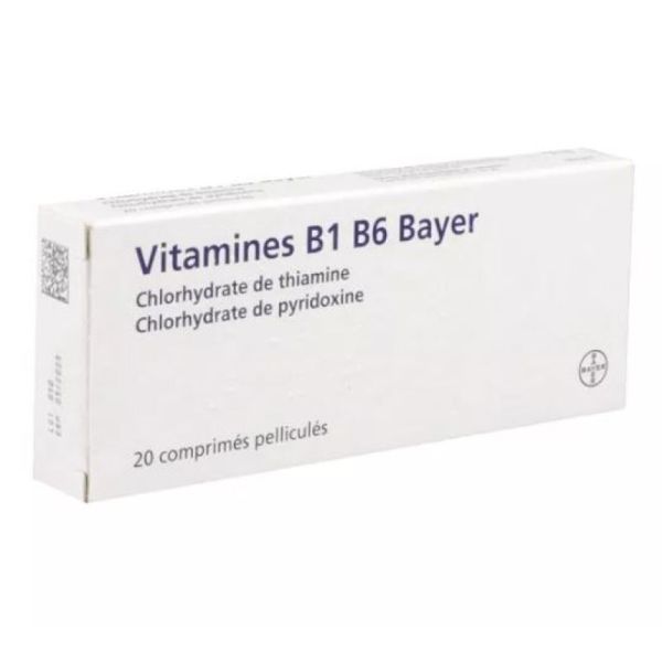 Vitamine B1 B6 20 comprimés pelliculés