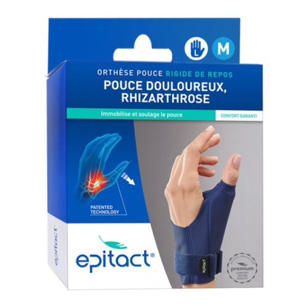 Orthèse pouce rigide Rhizarthrose main gauche - taille M