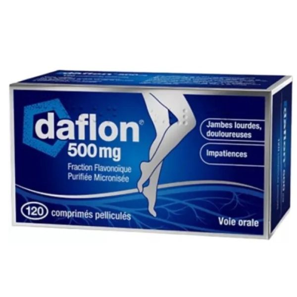 Daflon 500mg 120 comprimés veinotoniques