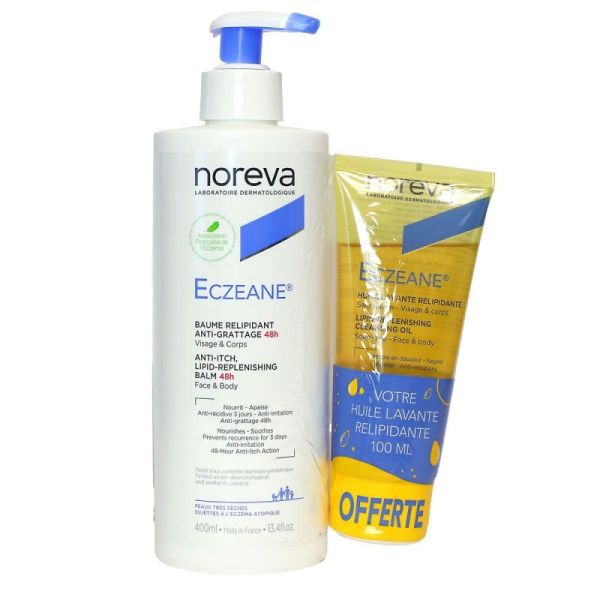 Eczeane Baume Relipidant Anti-Grattage 48h + Huile lavante relipidante