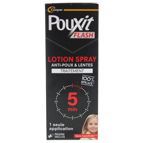 Flash Traitement Anti-Poux et Lentes Spray 150mL + 1 Peigne