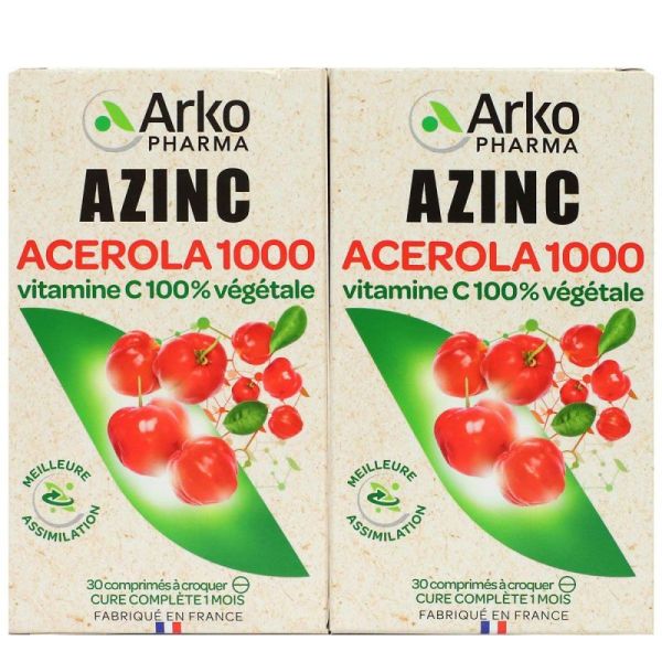 Azinc® Acérola 1000 - Lot de 2
