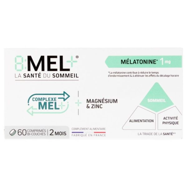 Mélatonine 1 mg 60 Comprimés Bi-Couches