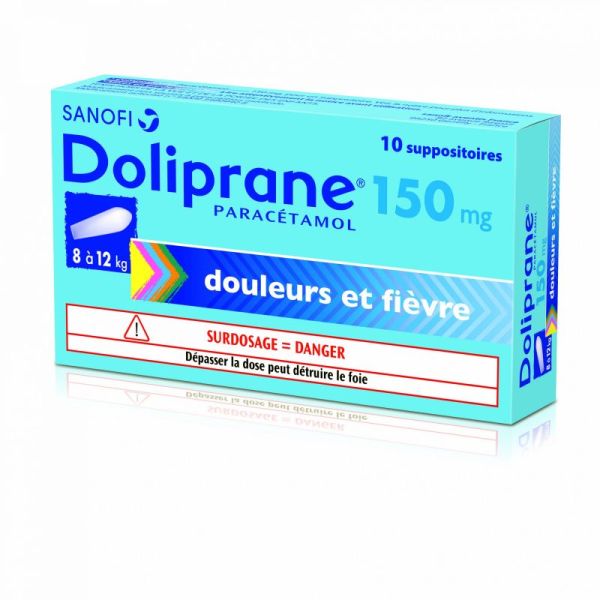 Doliprane 150mg 10 suppositoires