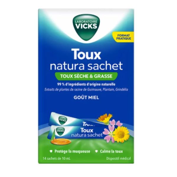 Toux Natura sirop adultes 14 sachets de 10 ml