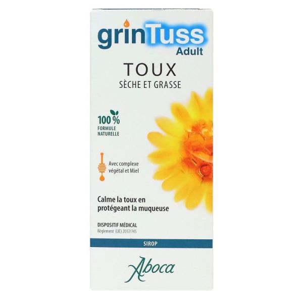 GrinTuss Adult Toux Sirop 128g - Toux Sèche et Grasse