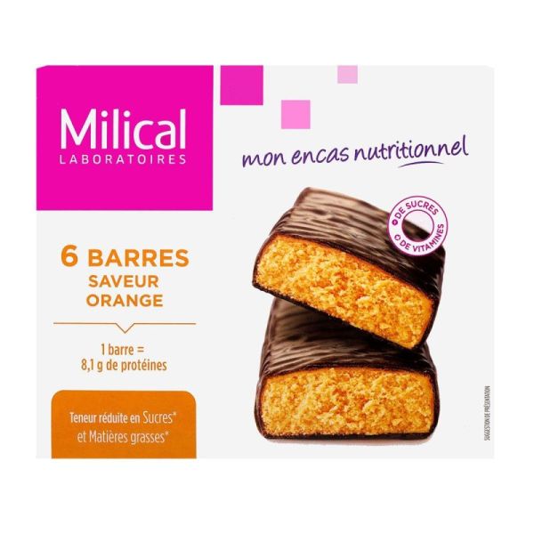 Barres minceur saveur orange x6