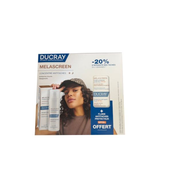 Melascreen Concentré Anti-Taches Brunes 30ml + fluide anti-taches SPF50+ offert