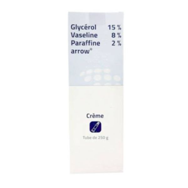 Glycérol/Vaseline/Paraffine 15 %/8 %/2 % crème 250 g