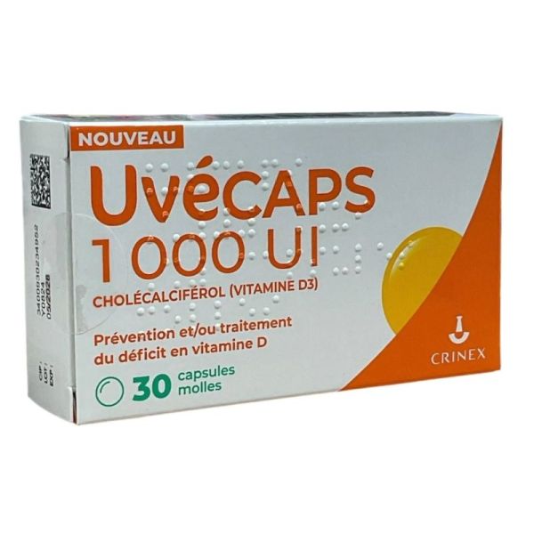 Uvécaps 1000 UI 30 capsules molles