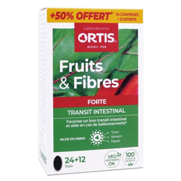 Fruits & Fibres Forte - 24 + 12 comprimés