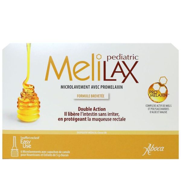 MELILAX PEDIATRIC 6 Microlavements de 5g