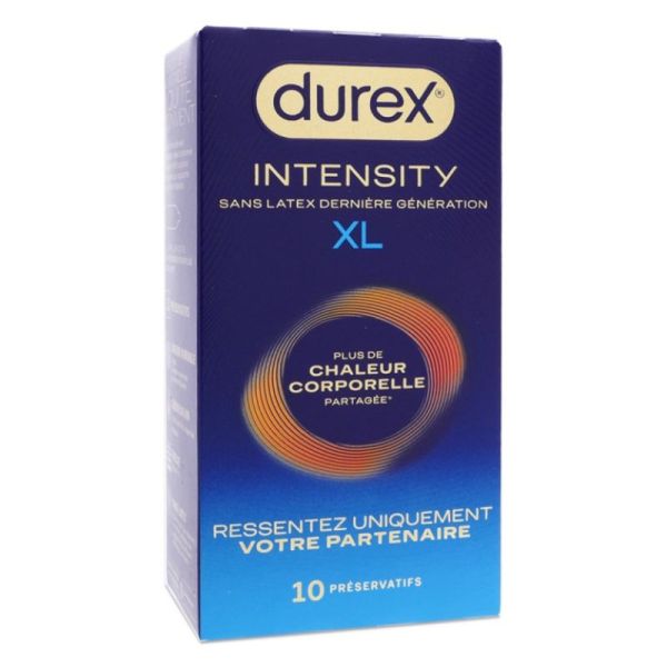 Intensity XL – Préservatifs sans latex ultra-fins et extra-lubrifiés – Boîte de 10