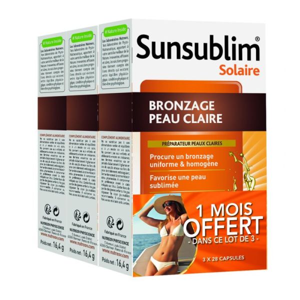 Sunsublim bronzage peau claire 3x28 capsules