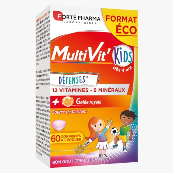 Multivit'Kids Défenses 60 comprimés