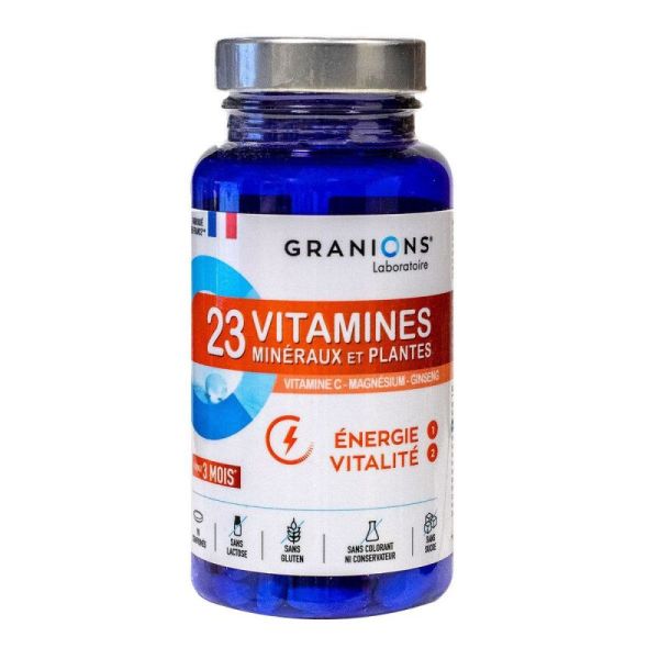 23 vitamines minéraux et plantes énergie - 90 comprimés