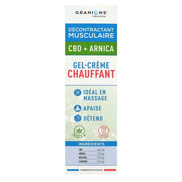 Gel-crème chauffant CBD et arnica 75ml