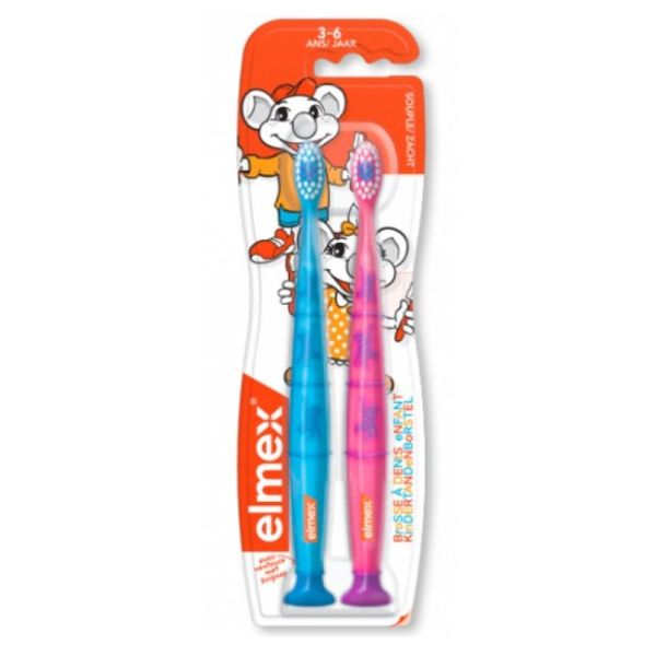 Brosse à dents souple enfant 3-6 ans duo