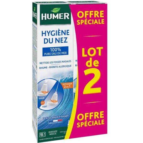 Hygiène du Nez Eau de mer Isotonique Adultes 2x150ml