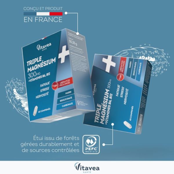 Triple Magnésium Liberation Prolongée 45 comprimés