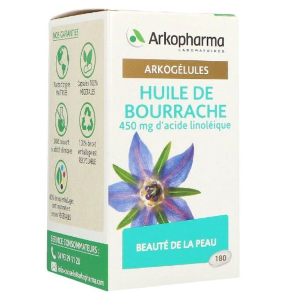 Arkogélules - Huile de Bourrache BIO - 180 capsules