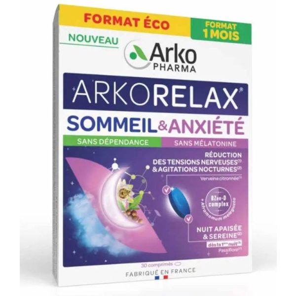 Arkorelax Sommeil & Anxiété 30 Comprimés