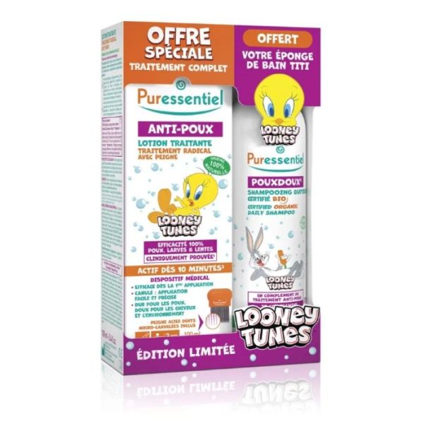 Coffret Poux Edition Limitée Looney Tunes Lotion Traitante 100ml & Shampoing 200ml