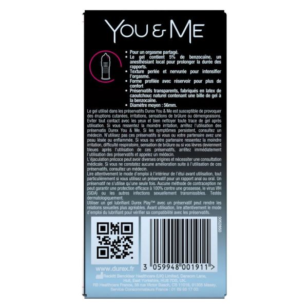 You & Me 10 préservatifs