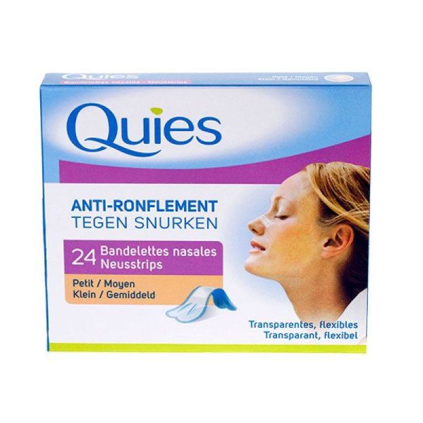 24 bandelettes nasales anti-ronflement - petit / moyen