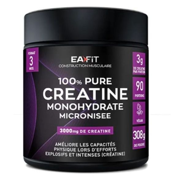 Construction musculaire Pure Créatine Monohydrate Micronisée Poudre 300g