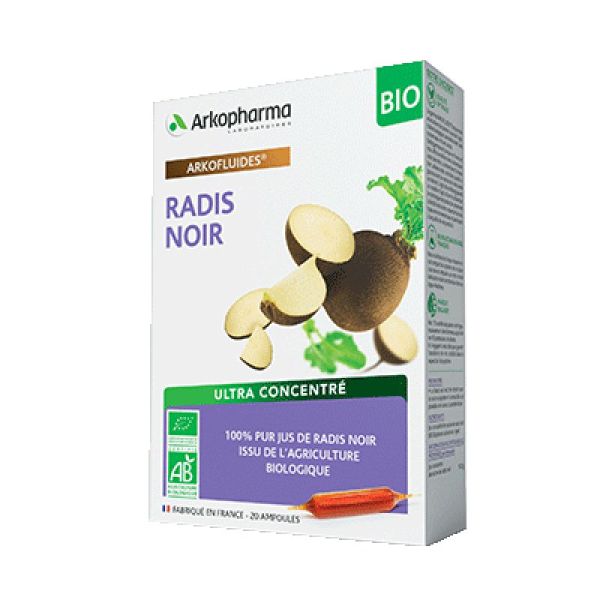 Arkofluides - Radis noir BIO - 20 ampoules