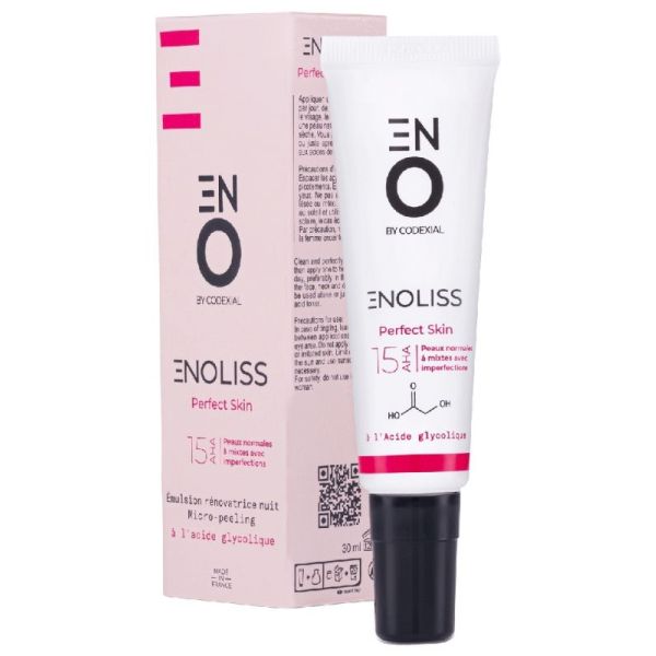 Enoliss Perfect Skin 15 AHA Émulsion Rénovatrice Nuit Micro-Peeling 30 ml