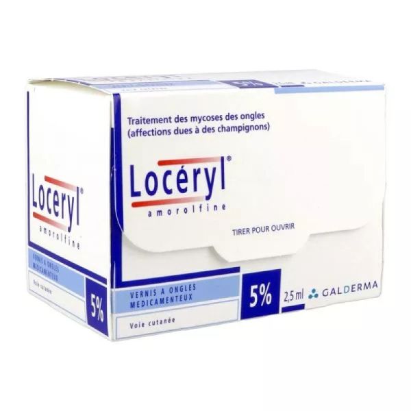 Loceryl Vernis à ongles médicamenteux 5 % 2,5 ml avec spatule