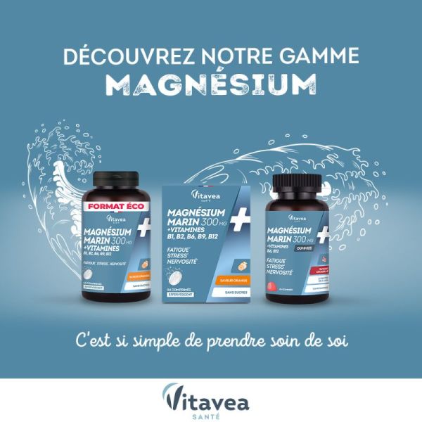 Magnésium + Vitamines B1 B2 B6 B9 B12 60 Comprimés Effervescents