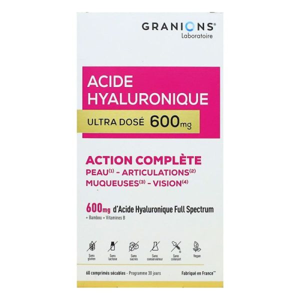 Acide Hyaluronique 600mg 60 comprimés