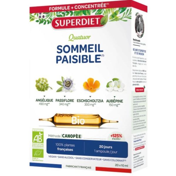 Quatuor Dommeil Paisible Bio 20 ampoules