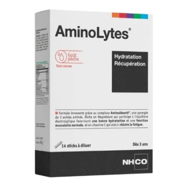 AminoLytes Hydratation Pêche 14 sticks
